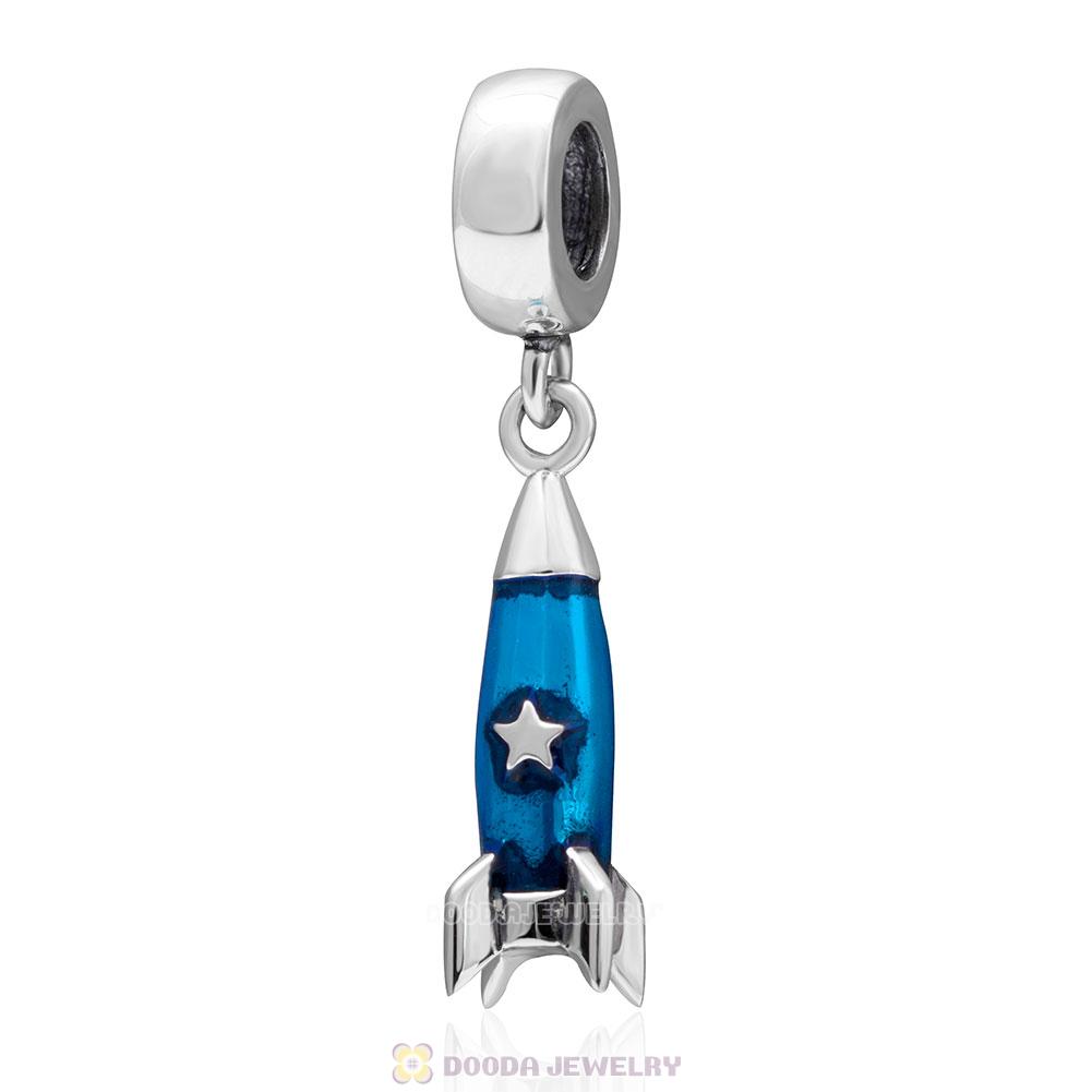 Blue Rockets Enamel Dangle Charm