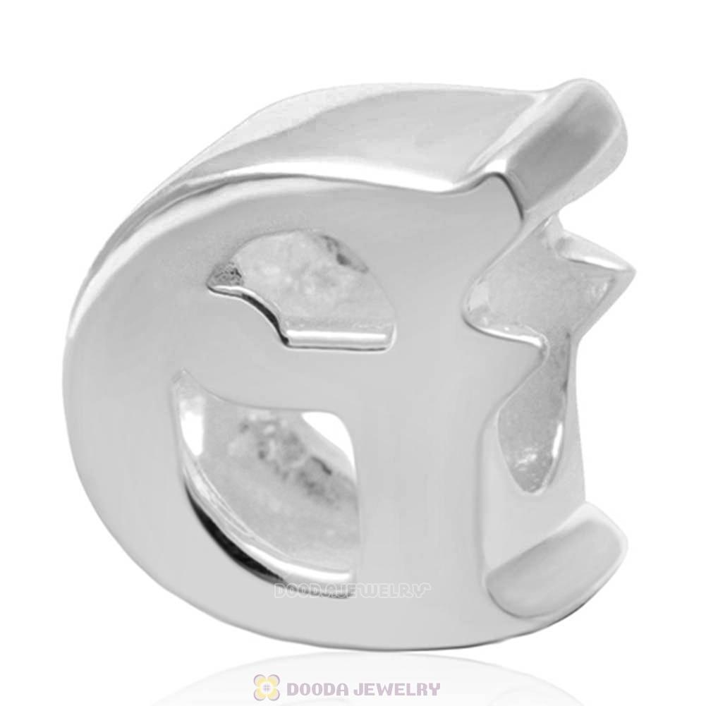 Letter G Beads 925 Sterling Silver Charms