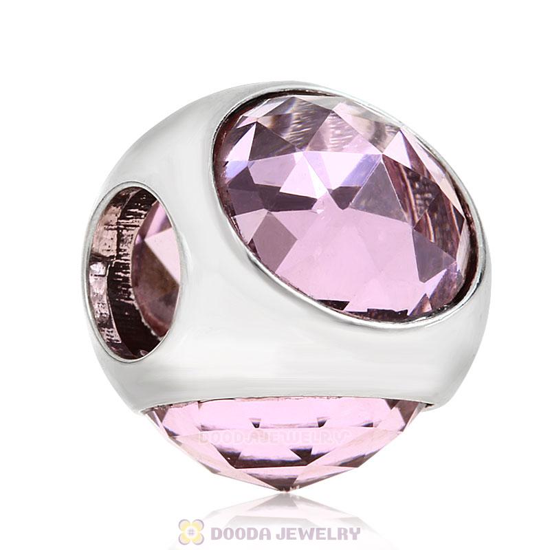 Pink Faceted Crystal Bead