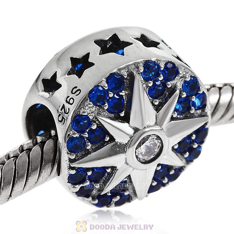 My Star Charm Bead with Blue CZ
