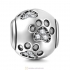 Dog Paw Print Charm Clear Crystal