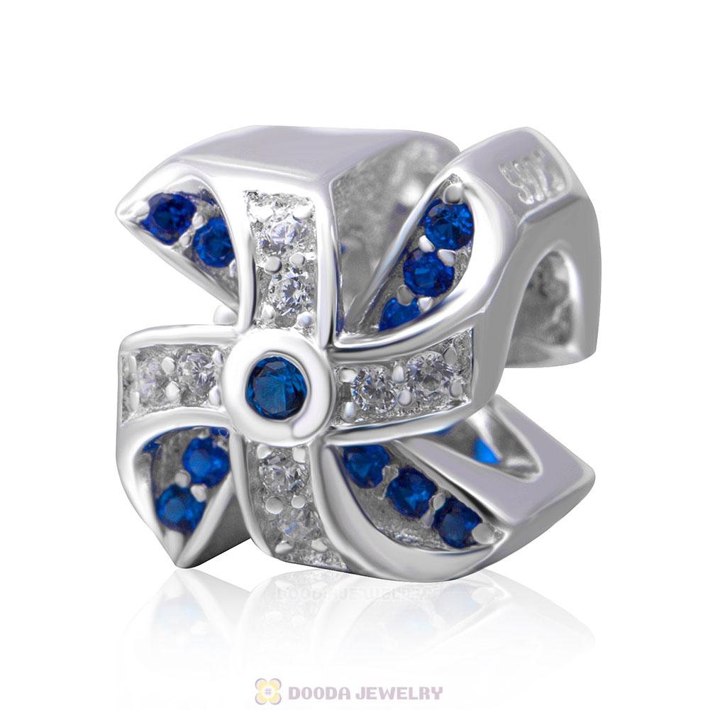 Kid Game Windmill Charm with Cubic Zirconia
