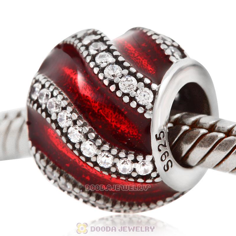 Adornment Translucent Red Enamel Charm