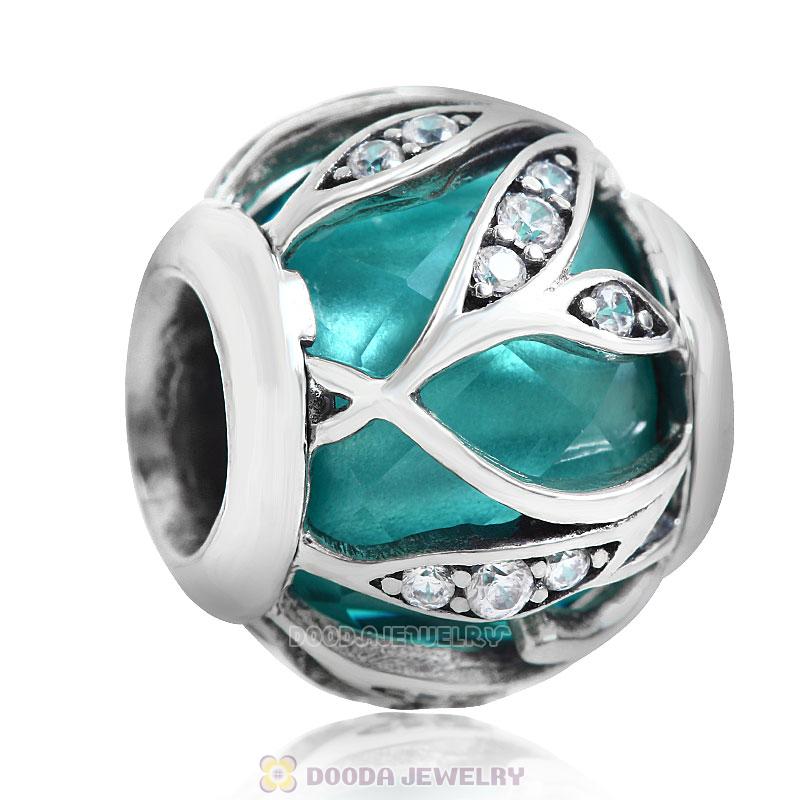 Blue Zircon Nature's Radiance Charm Clear CZ