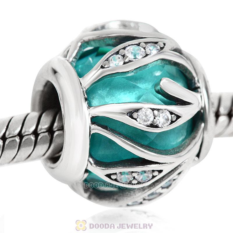 Blue Zircon Nature's Radiance Charm Clear CZ