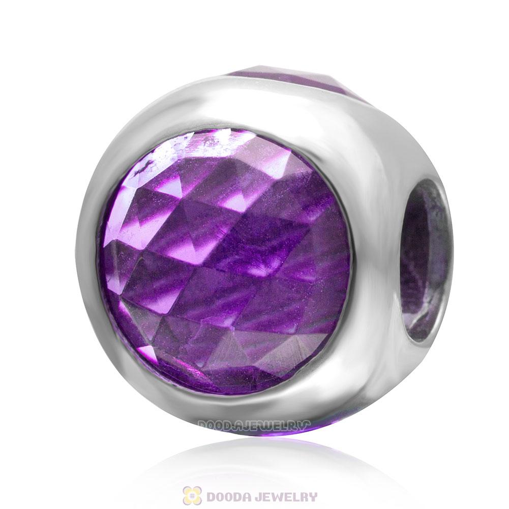 Purple Faceted Crystal Bead