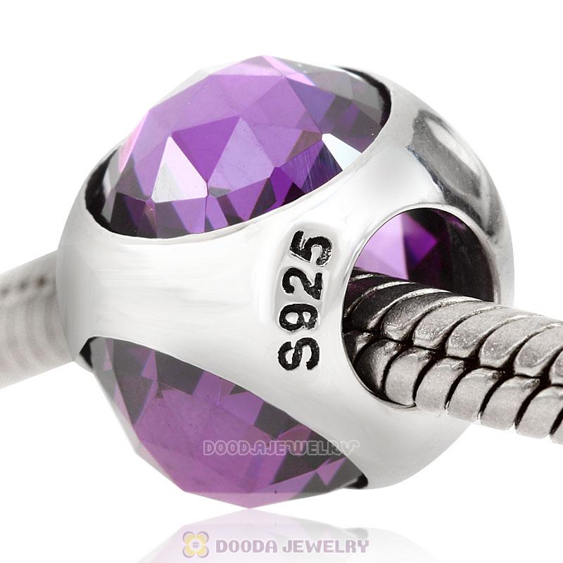 Purple Faceted Crystal Bead
