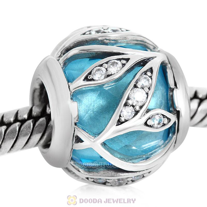 Lt Blue Nature's Radiance Charm Clear CZ