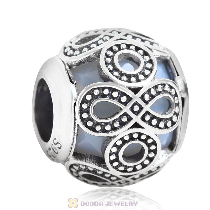 Infinite Love Charm White Rhinestones