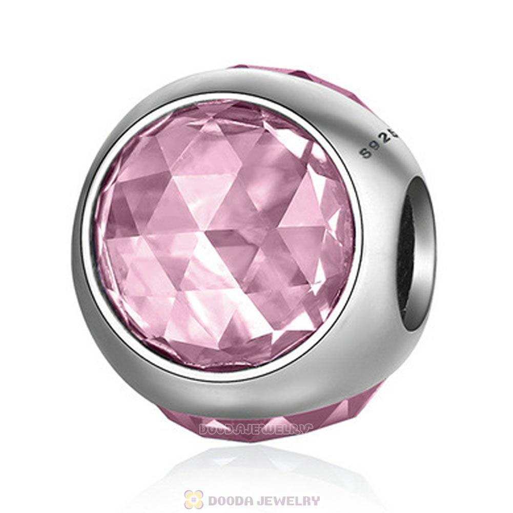 Pink Faceted Crystal Bead