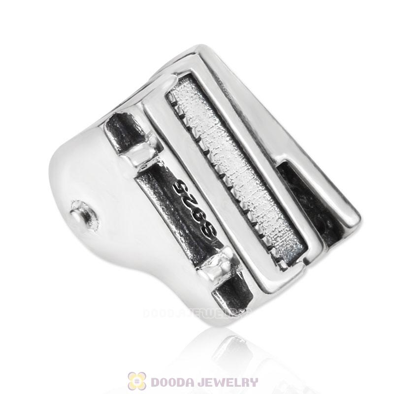 Music Piano Charm with Sapphire Austrian Crystal