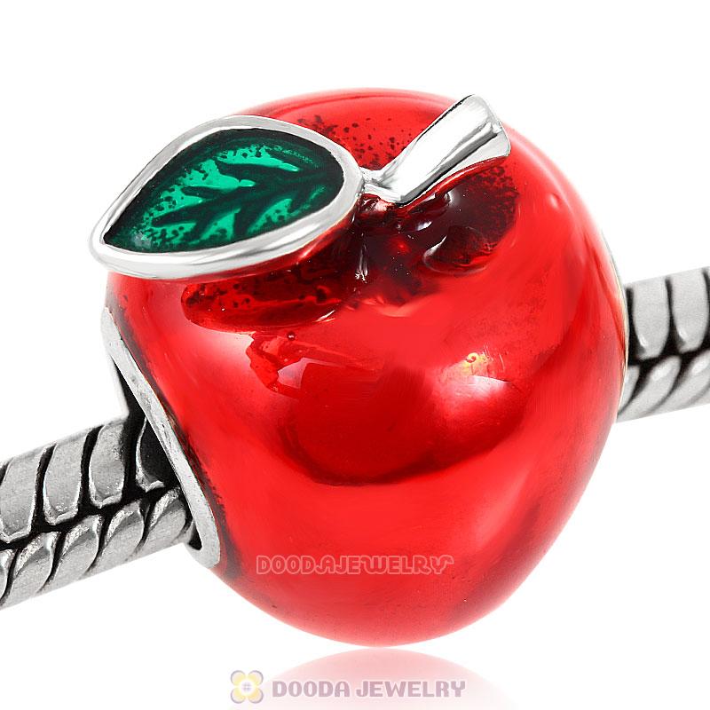 Red Apple Charm Bead
