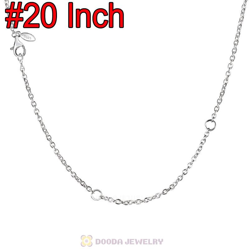 Platinum Plating Basic Necklace with Lobster Clasp