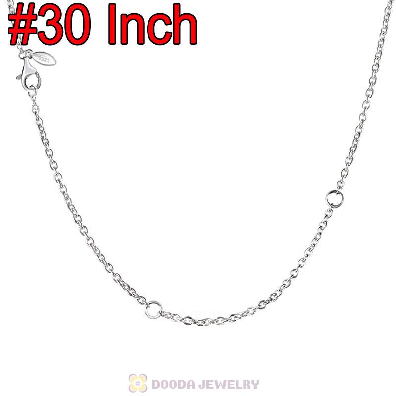 Platinum Plating Basic Necklace with Lobster Clasp