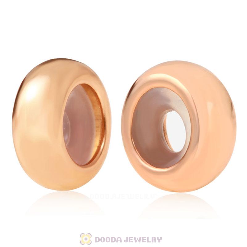 Rose Gold Rubber Stopper Beads