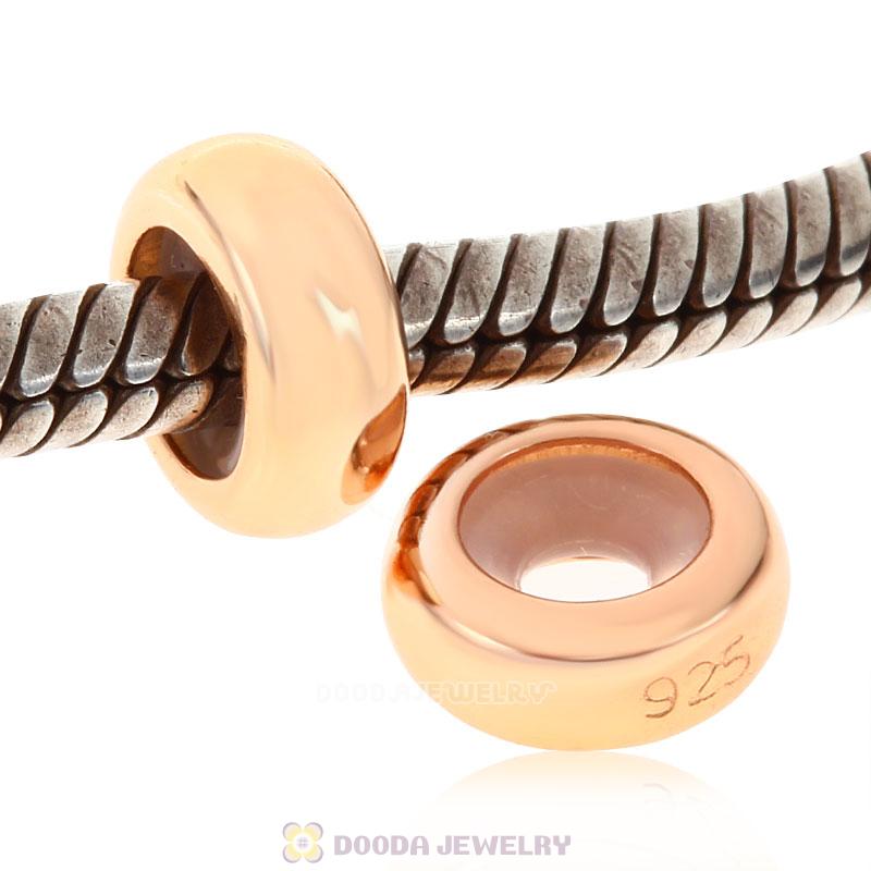 Rose Gold Rubber Stopper Beads