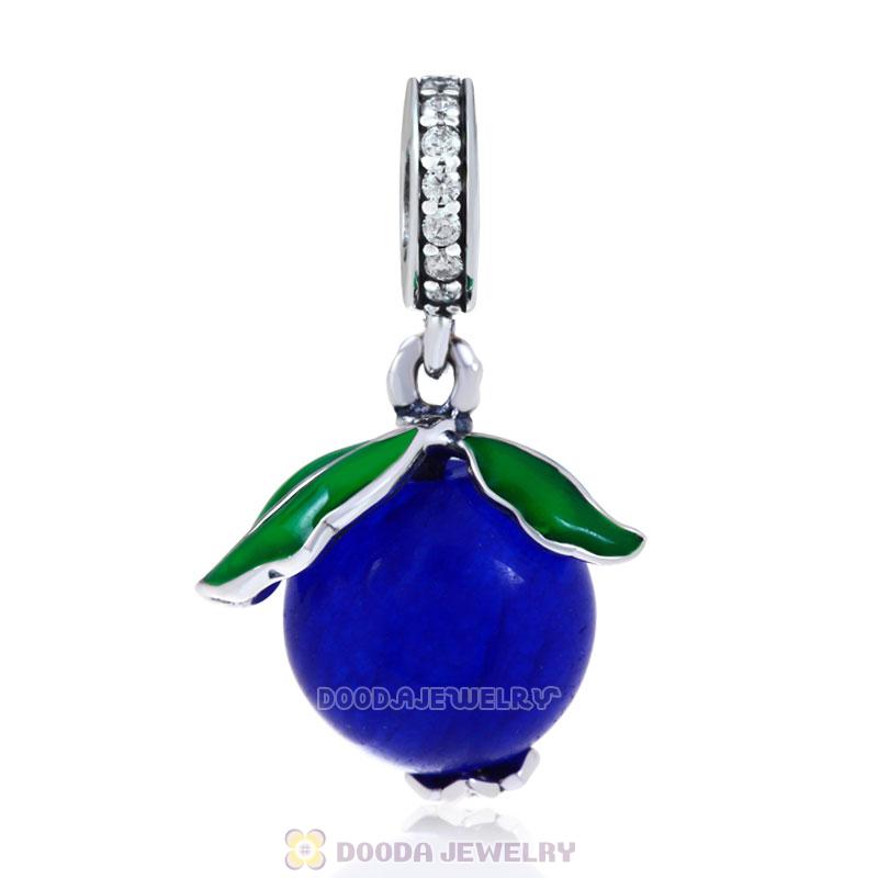 Blueberry Dangle Charms with Blue Agate