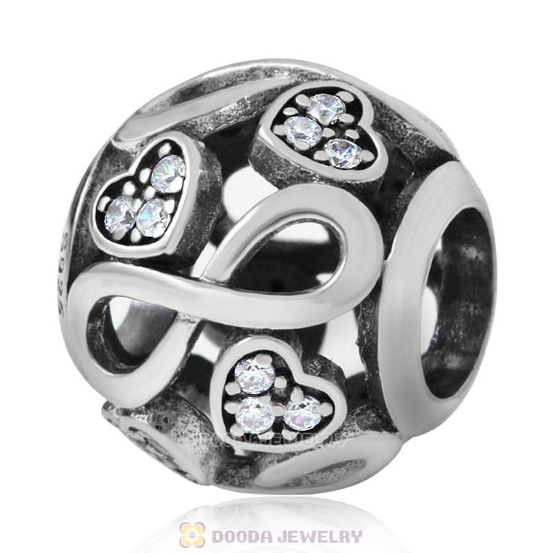 Infinite Love Charm with White Zircon