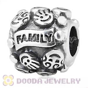 Antique 925 Sterling Silver European LOVE and FAMILY Charm Beads