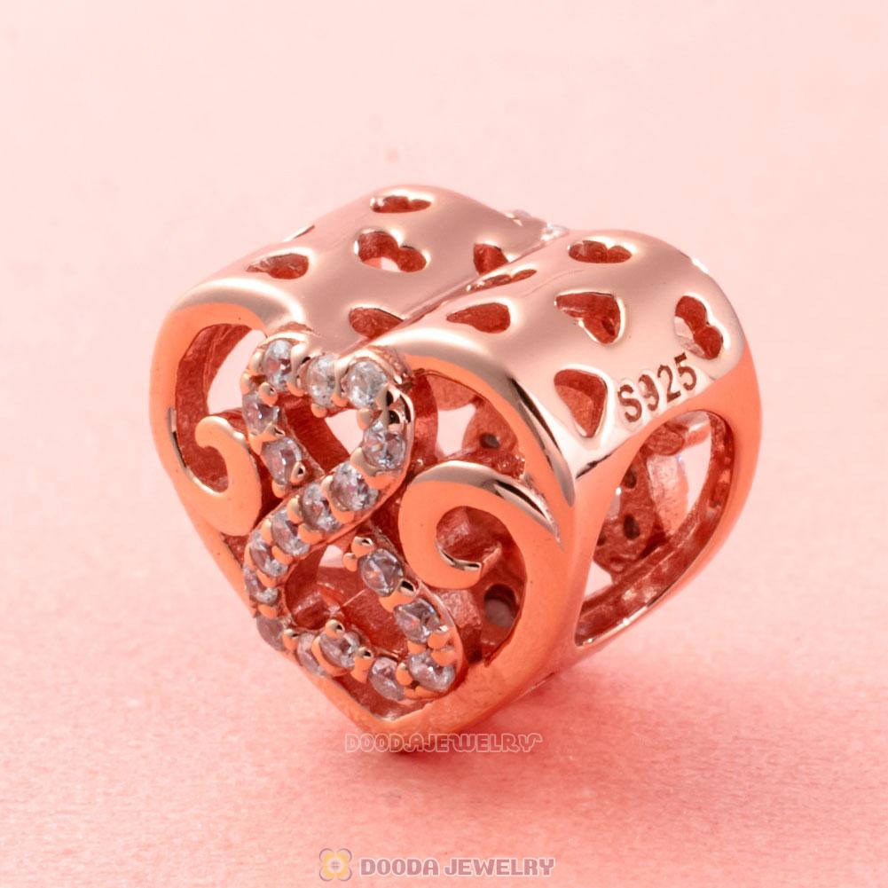 Rose Gold Love and Romance Charm