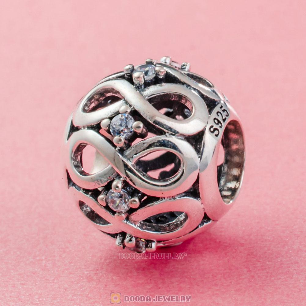 Infinity Shine Charm with White Zirconia