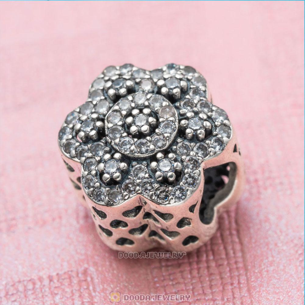 Shine Christmas Snowflake Charms with White Zircon