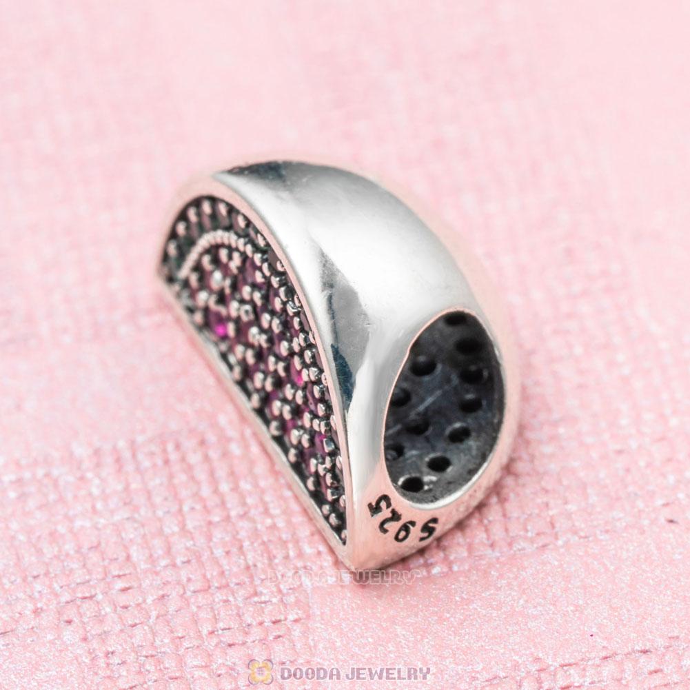 Watermelon Dangle Charm with Green Cubic Zirconia