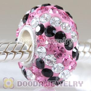 Fashion Jewelry Silver Charms with 90 pcs crystal rhinestones