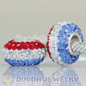 Fashion Jewelry Silver Charms with 90 pcs crystal rhinestones