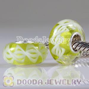 Environmental Material European Murano Glass Rope Beads with 925 Stamped