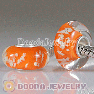 Environmentally friendly European Christmas fluorescent light glass snowflakes charm Beads