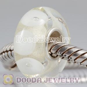 Environmental Murano Glass Beads with 925 sterling silver single core