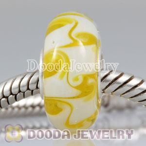 Environmental Murano bighole Jewelry Glass Beads with 925 Stamped