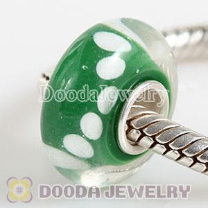 Environmental Murano Largehole Jewelry Style Glass Beads with 925 Stamped