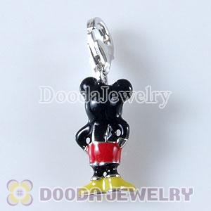 Sterling Silver Tscharm Jewelry Charms Enamel Mickey Mouse