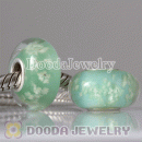 Environmental Xmas European Snowflake Fluorescent Glass Charm Beads and glow dark pony beads