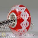 Environmental Material Murano Glass Rope Beads with 925 sterling silver single core