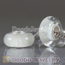 Environmental white christmas snowflakes fluorescent light murano glass charm beads
