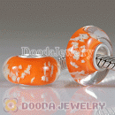 Environmentally friendly European Christmas fluorescent light glass snowflakes charm Beads