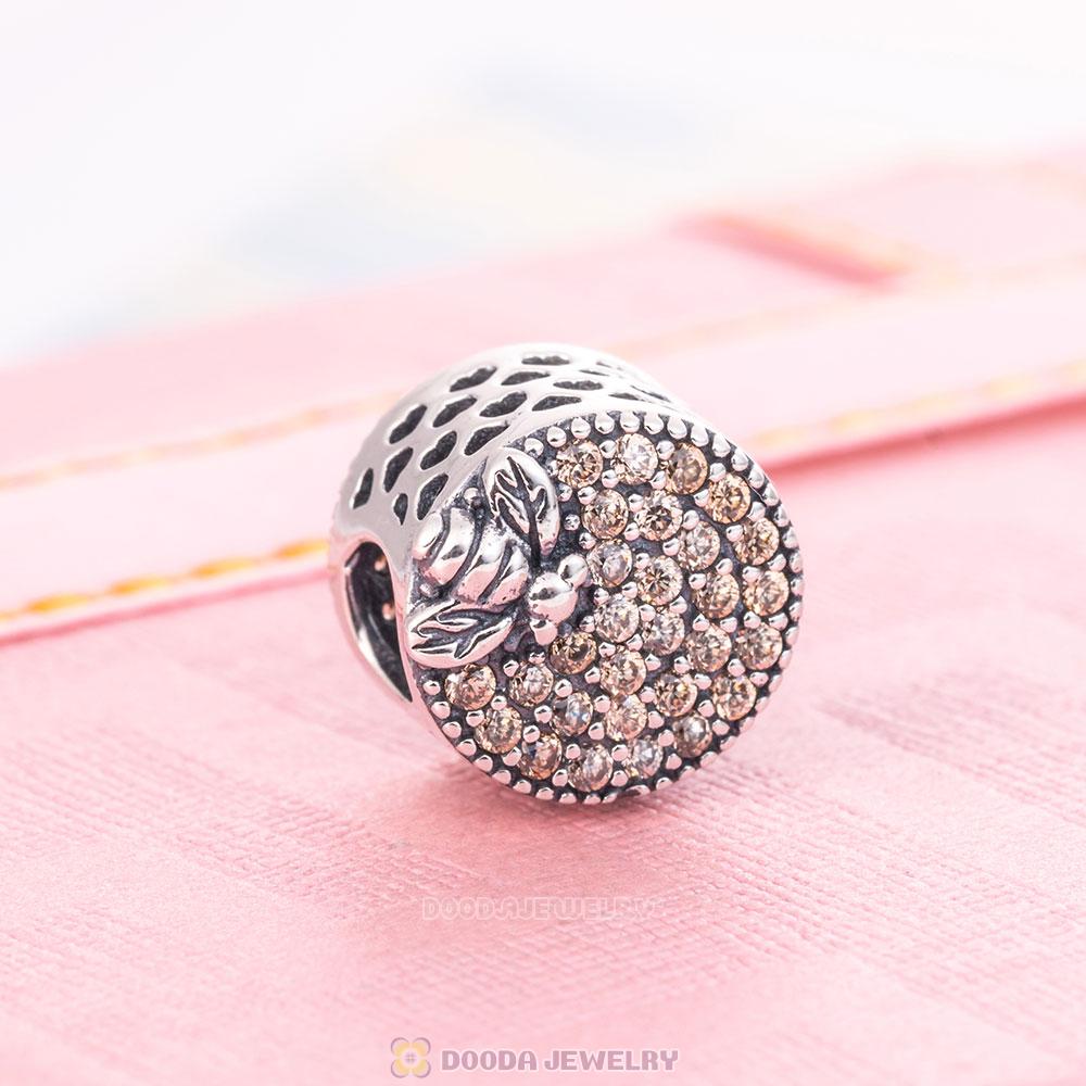 Hardworking Bee Insect Charms with Cubic Zirconia