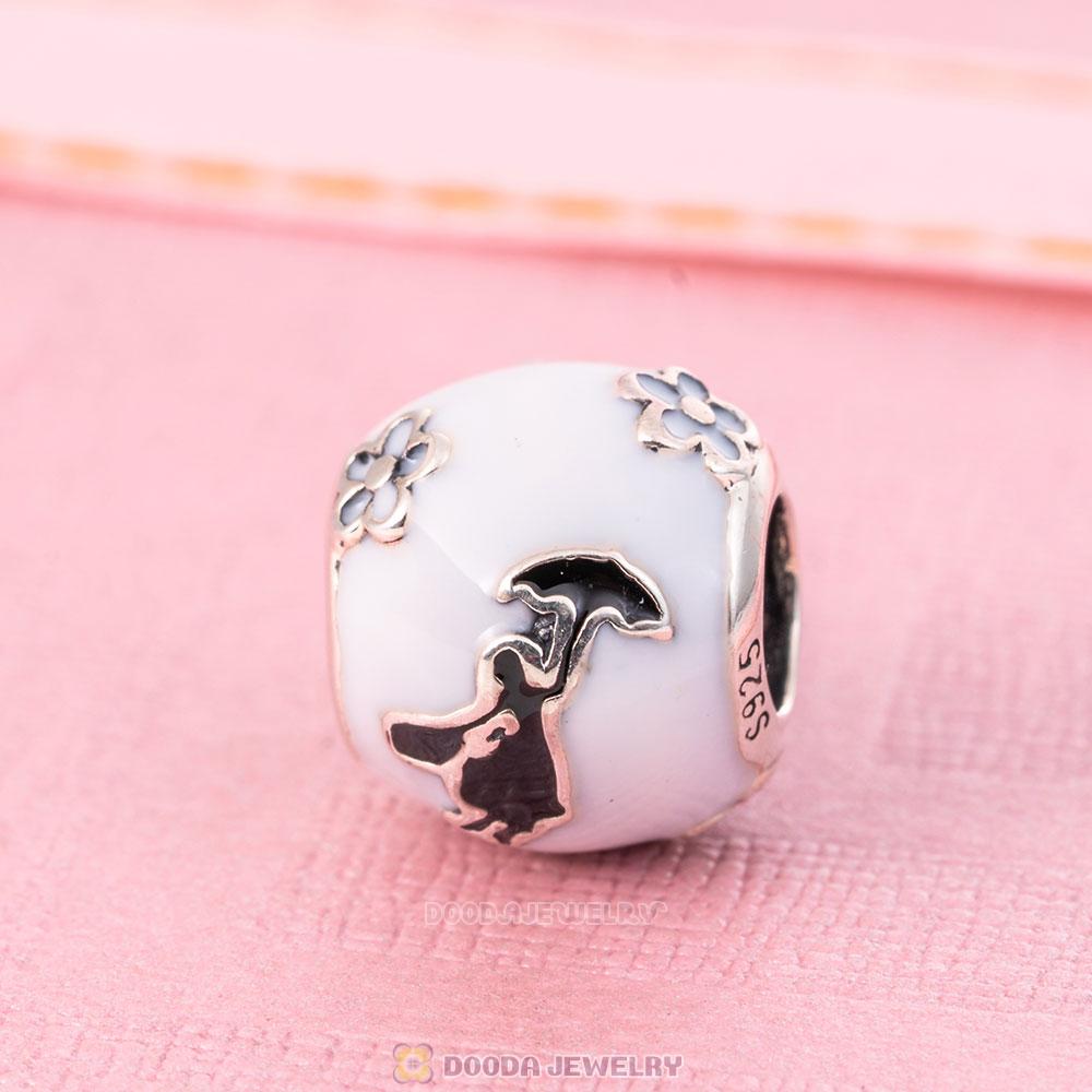 Mary Poppins Silhouette Charm with Enamel