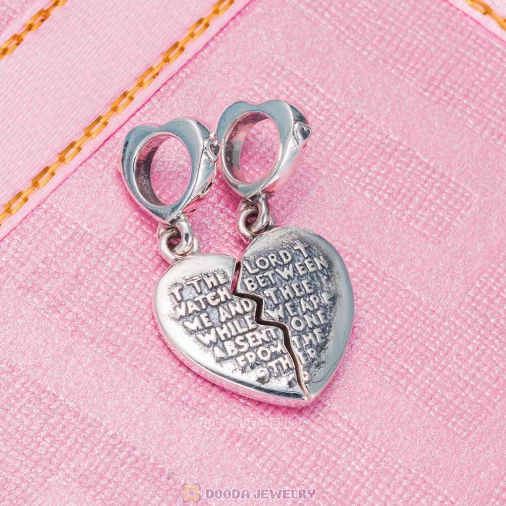 1 Pair Watch Over Thee Scripture Prayer Charms