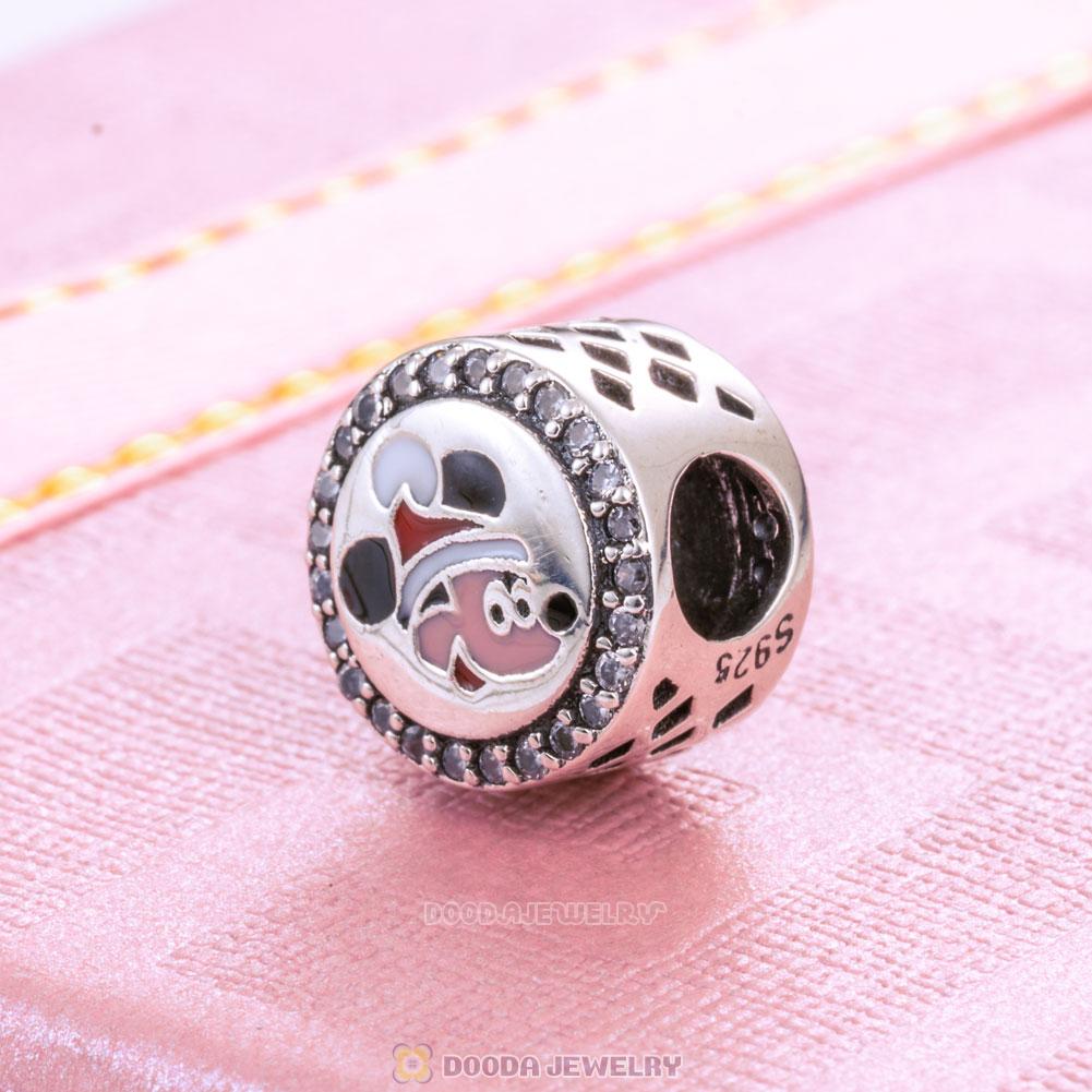 Mickey and Minnie Charm Bead with Enamel