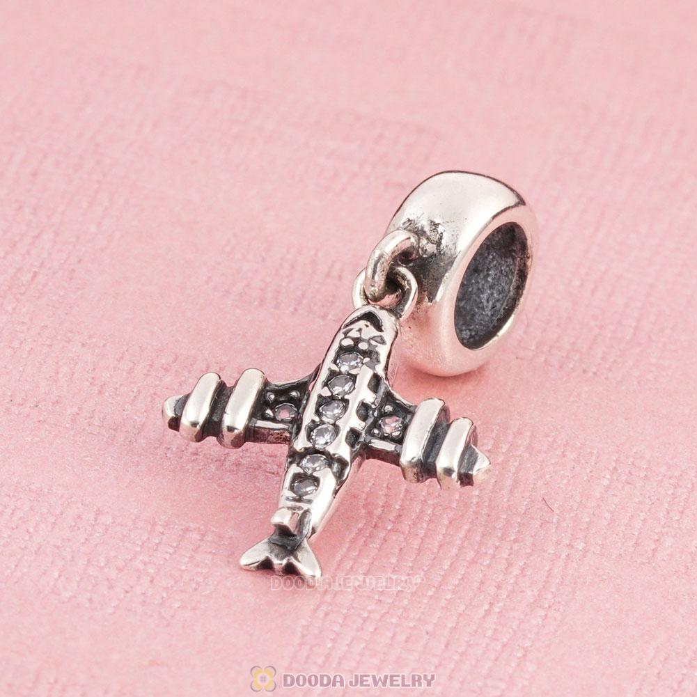 Silver Aeroplane Charm