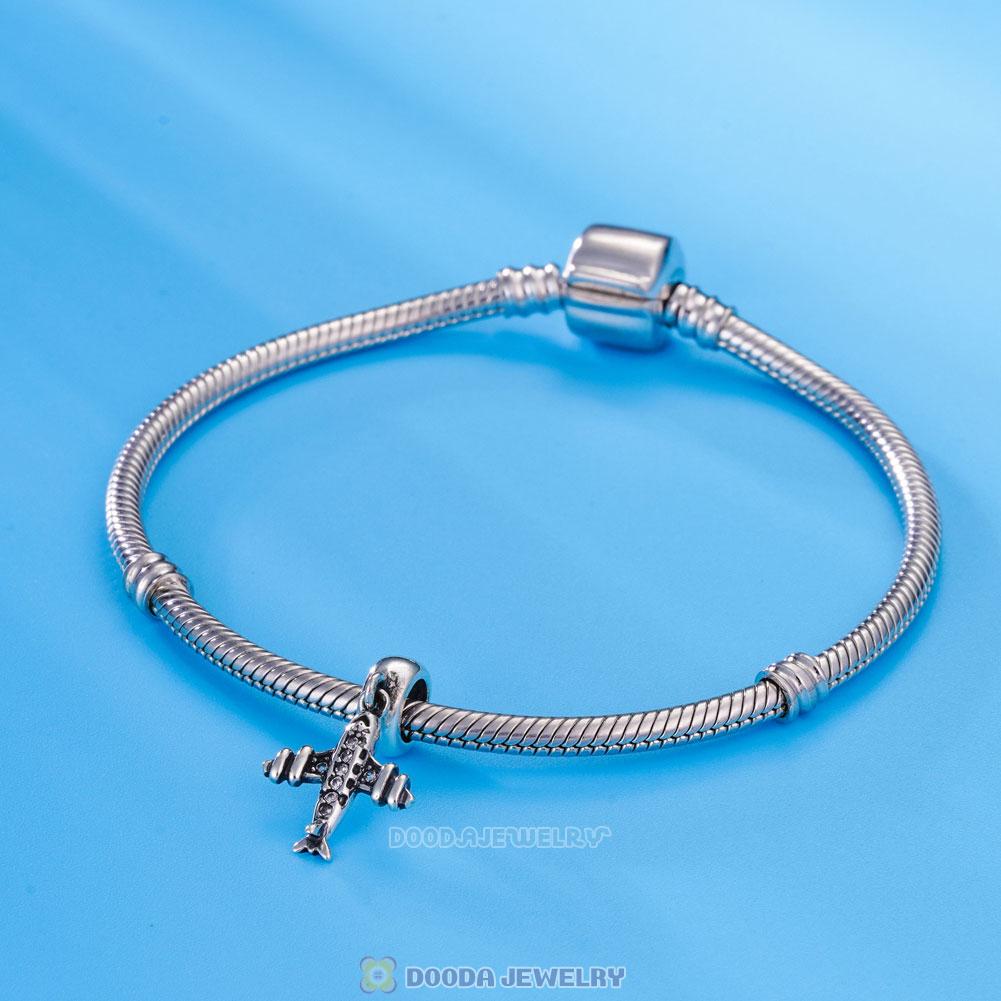 Silver Aeroplane Charm