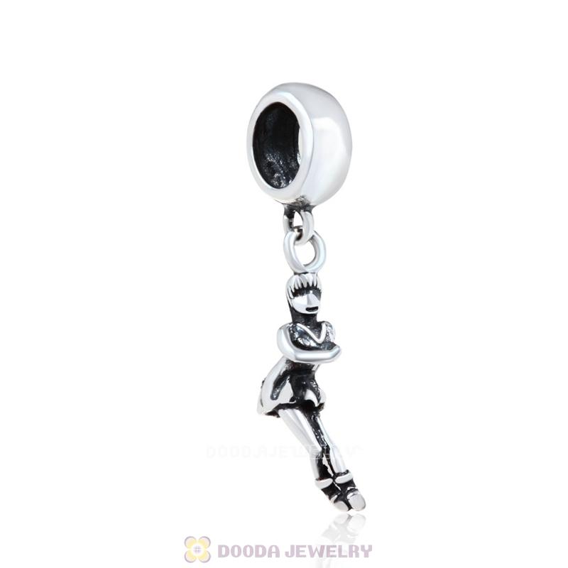 European Style Sterling Silver Beads Dangle Figure Skater Charm