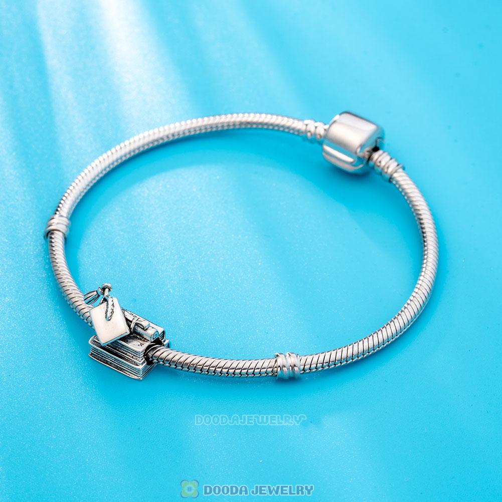 Sterling Silver Cap Book and Scroll Graduation Charm Jewelry