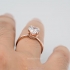 Sparkling Elegance Ring in Rose Gold Clear CZ