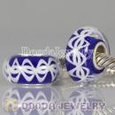Environmental Lampwork Glass European Style Rope Beads with 925 sterling silver single core