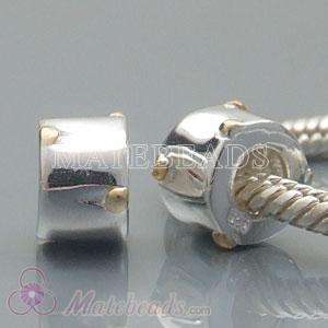 European Sterling Silver with Gold Dot